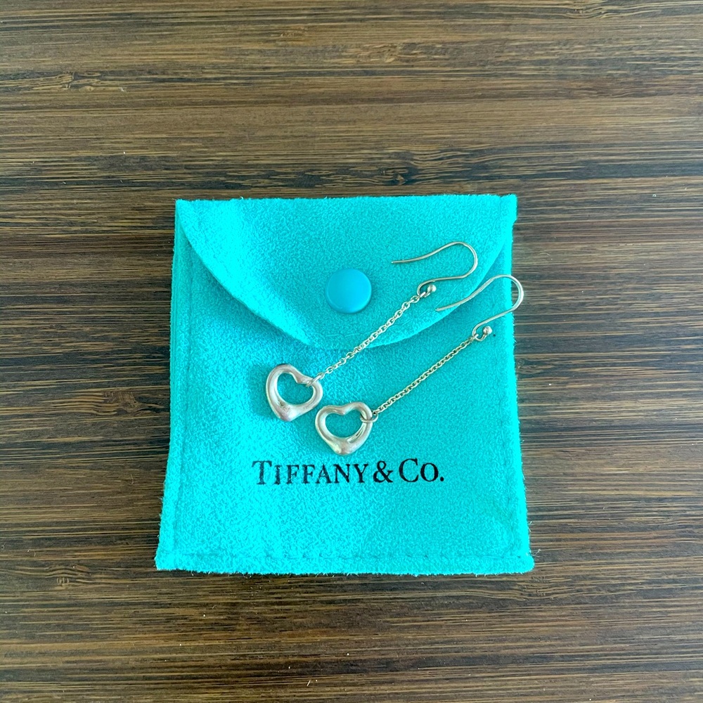 Genuine Tiffany & Co. Open Heart Earrings